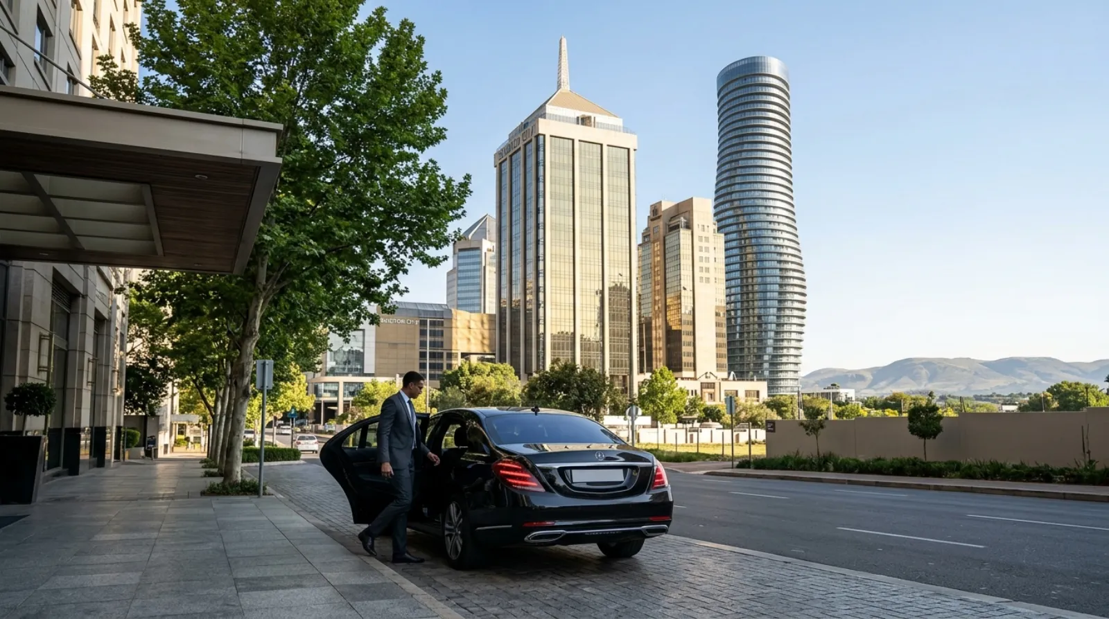 Sandton business district towers in Johannesburg under a Highveld sky