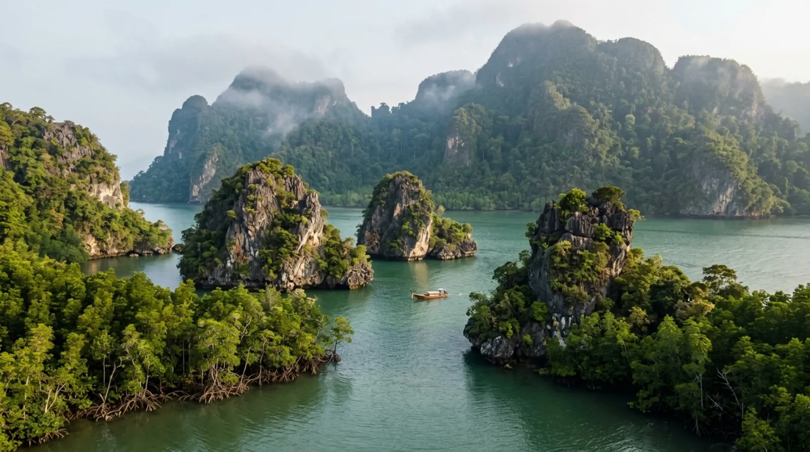 Langkawi limestone islets and Andaman coastline